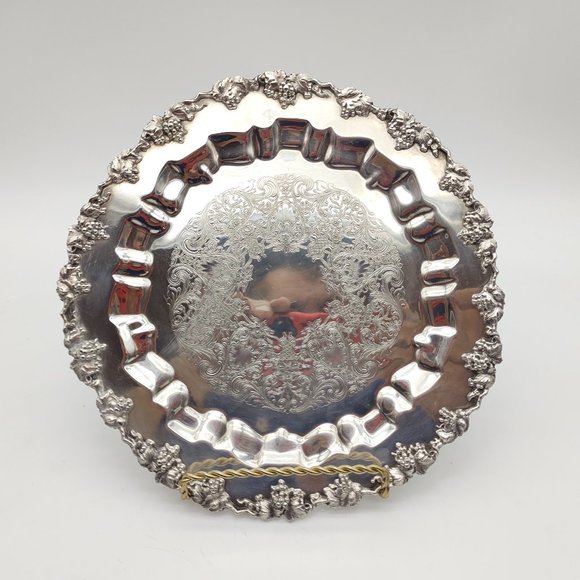 Sheffield Reproductions Silverplate Pitcher and Tray - Picture 8 of 10